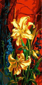 paint by numbers | Golden Lily | easy flowers | FiguredArt