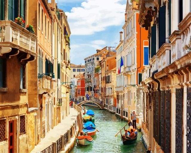paint by numbers | Gondola ride in Venice | advanced cities | FiguredArt