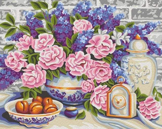 paint by numbers | Grandma Flowers | flowers intermediate | FiguredArt