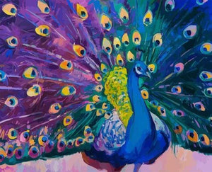 paint by numbers | Great Peacock | animals birds intermediate new arrivals peacocks | FiguredArt