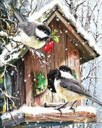 paint by numbers | Great Tit Birds | advanced animals birds new arrivals | FiguredArt