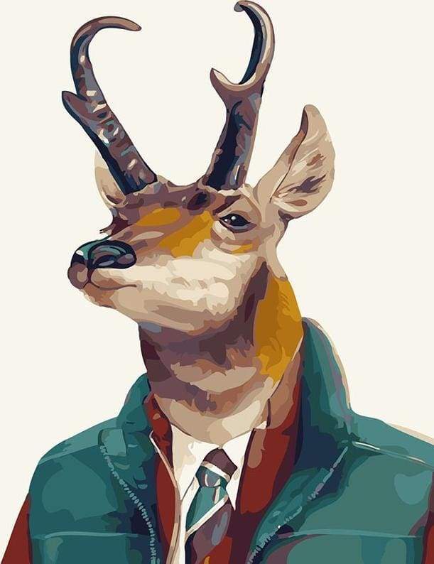 paint by numbers | Head Deer Dandy | animals deer easy | FiguredArt