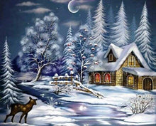 Load image into Gallery viewer, paint by numbers | House In The Snow | advanced landscapes | FiguredArt