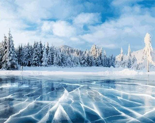 paint by numbers | Ice and Snow Landscape | intermediate landscapes new arrivals winter | FiguredArt