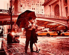 Load image into Gallery viewer, paint by numbers | Kiss on the Street | intermediate romance | FiguredArt