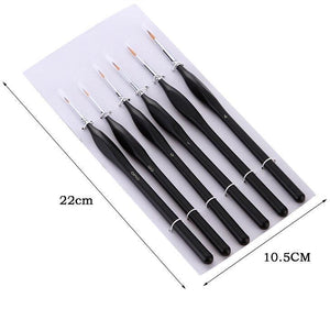 Set of 6 High Quality Professional Paint Brushes