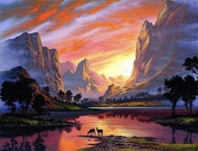 Load image into Gallery viewer, paint by numbers | Lake and Mountains | advanced landscapes new arrivals | FiguredArt