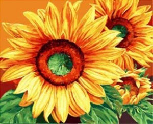 paint by numbers | Large Sunflowers | easy flowers | FiguredArt