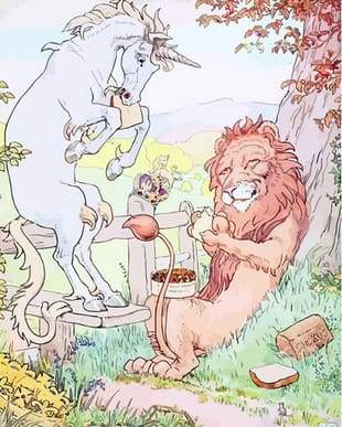 paint by numbers | Lion and Unicorn | animals easy lions new arrivals unicorns | FiguredArt