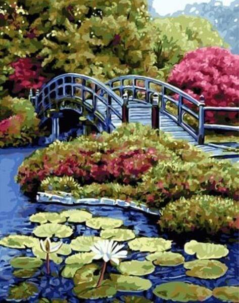 paint by numbers | Lotus Pond Nihonbashi | intermediate landscapes | FiguredArt