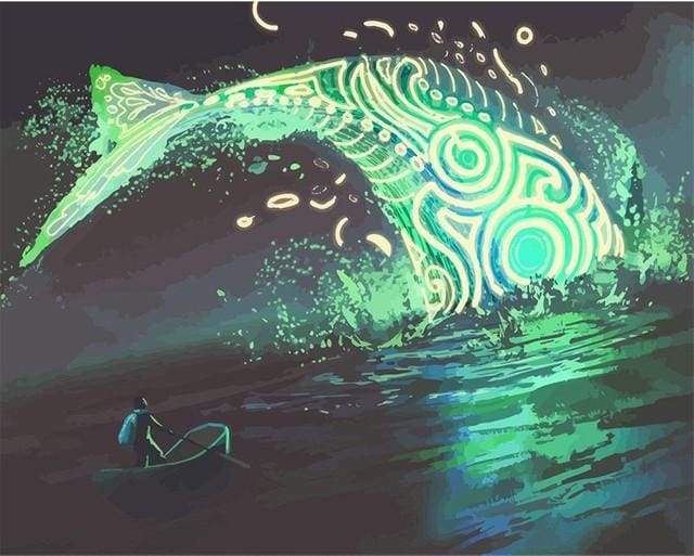 paint by numbers | Lunar Fish | animals fish intermediate new arrivals | FiguredArt