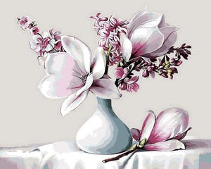 paint by numbers | Magnolia | easy flowers | FiguredArt