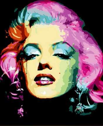 paint by numbers | Marilyn Monroe Pink Flowers | easy new arrivals portrait | FiguredArt