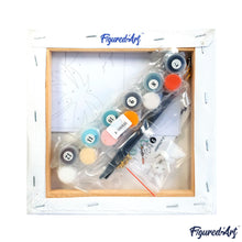Load image into Gallery viewer, Mini Paint by numbers Tropical Butterfly 20x20cm already framed