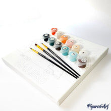 Load image into Gallery viewer, Mini Paint by numbers Gingerbread House 20x20cm already framed