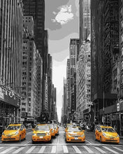 Load image into Gallery viewer, paint by numbers | Modern City and Yellow Taxis | advanced cities | FiguredArt