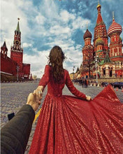 Load image into Gallery viewer, paint by numbers | Moscow Walk | advanced cities romance | FiguredArt