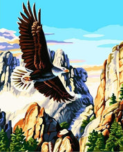 Load image into Gallery viewer, paint by numbers | Mountain Eagle | animals birds eagles easy landscapes | FiguredArt
