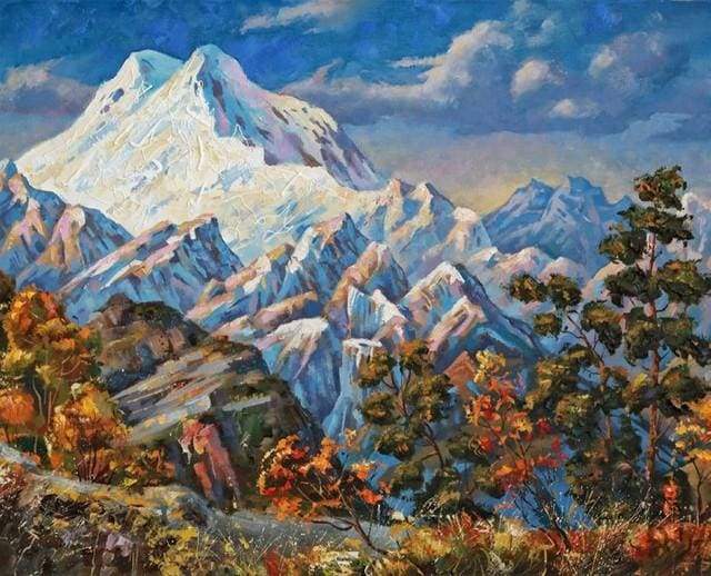 paint by numbers | Mountain Peak | advanced landscapes mountains new arrivals | FiguredArt
