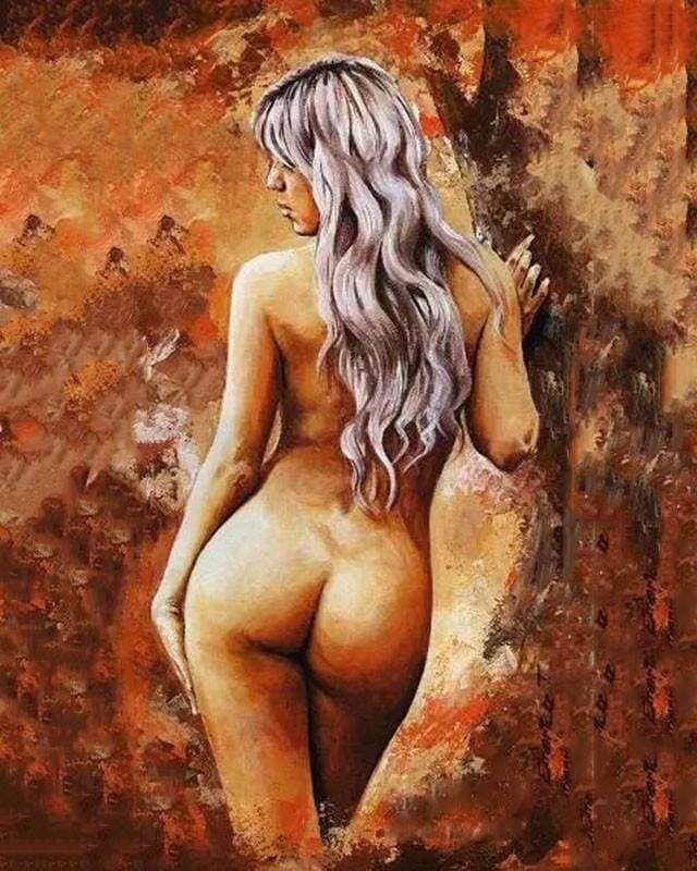 paint by numbers | Naked womans back | advanced nude romance | FiguredArt