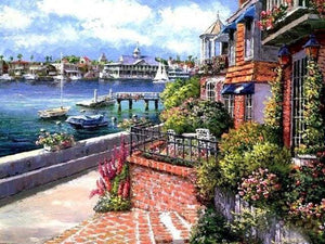 paint by numbers | Near the Port | advanced landscapes | FiguredArt