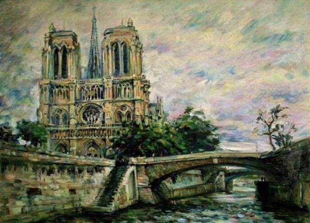 paint by numbers | Notre Dame Vintage | advanced cities | FiguredArt