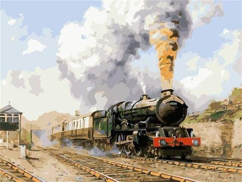 paint by numbers | Old Train | easy landscapes new arrivals trains | FiguredArt