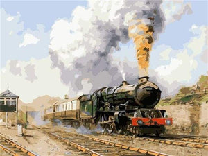 paint by numbers | Old Train | easy landscapes new arrivals trains | FiguredArt