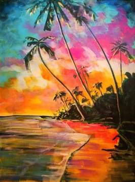 paint by numbers | On the Beach Beautiful Colors | easy landscapes new arrivals | FiguredArt