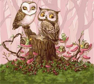 paint by numbers | Owls in the Forest | animals intermediate owls | FiguredArt