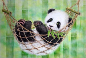 paint by numbers | Panda and Hammac | animals intermediate pandas | FiguredArt