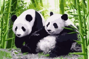 paint by numbers | Pandas in Japan | animals easy pandas | FiguredArt