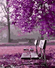Load image into Gallery viewer, paint by numbers | Park Bench | flowers intermediate landscapes | FiguredArt