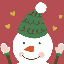 Load image into Gallery viewer, Paint by numbers | Children Painting kit Snowman with green hat | kids easy | Figured&#39;Art