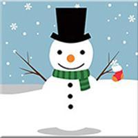 Paint by numbers | Children Painting kit Snowman under the snow | kids easy | Figured'Art