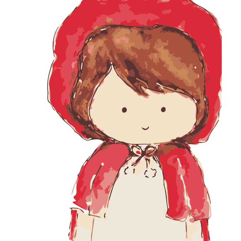 Paint by numbers | Children Painting kit Little Red Riding Hood | kids easy | Figured'Art