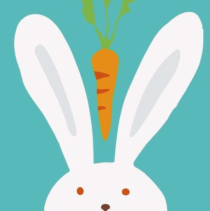 Paint by numbers | Children Painting kit Rabbit and carrot in the air | kids easy | Figured'Art