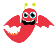 Load image into Gallery viewer, Paint by numbers | Children Painting kit Flying Red Monster | kids easy | Figured&#39;Art