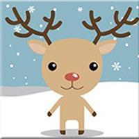 Paint by numbers | Children Painting kit Christmas reindeer | kids easy | Figured'Art