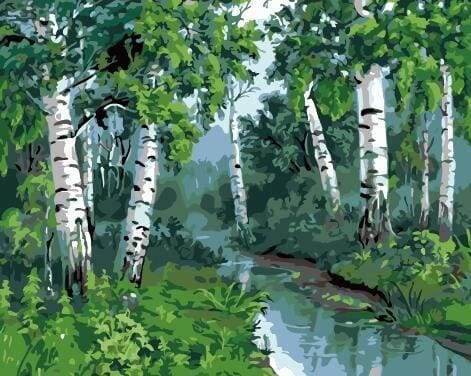 paint by numbers | Poplars | advanced landscapes | FiguredArt