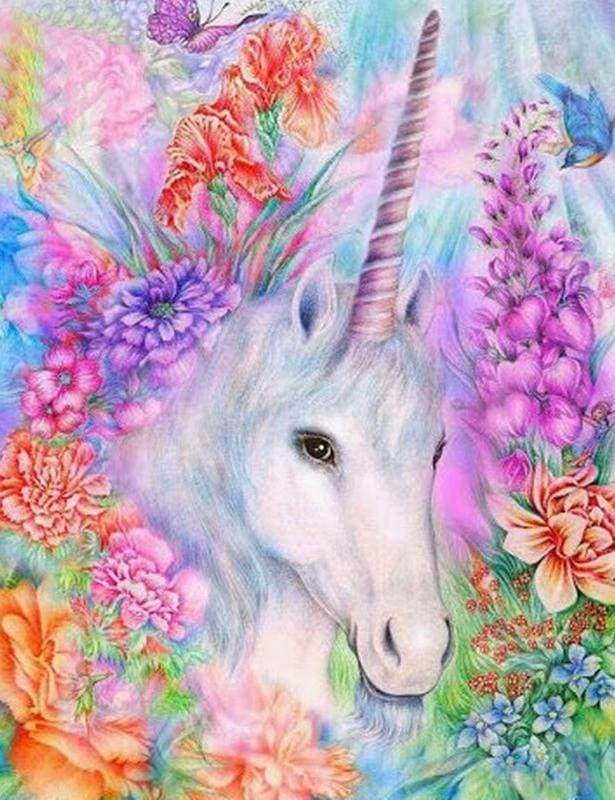 paint by numbers | Pretty Unicorn | animals intermediate unicorns | FiguredArt