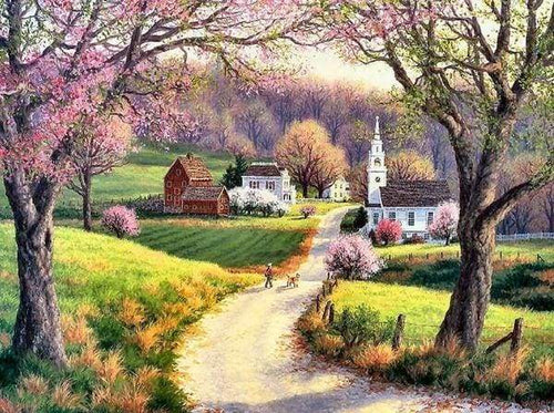 paint by numbers | Quiet Garden Path | advanced landscapes | FiguredArt