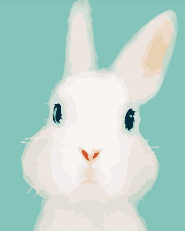 paint by numbers | Quiet Rabbit | animals beginners easy rabbits | FiguredArt