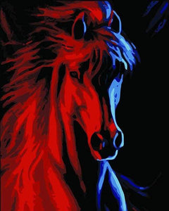 paint by numbers | Red Horse | animals easy horses | FiguredArt