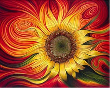 Load image into Gallery viewer, paint by numbers | Red Sunflower | flowers intermediate | FiguredArt
