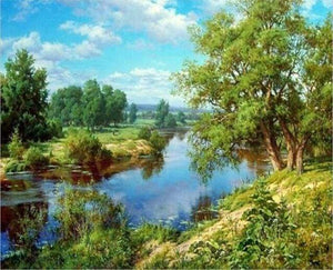 paint by numbers | River Landscape | advanced landscapes | FiguredArt