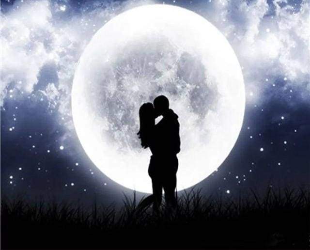 paint by numbers | Romantic Kiss and Full Moon | advanced new arrivals romance | FiguredArt