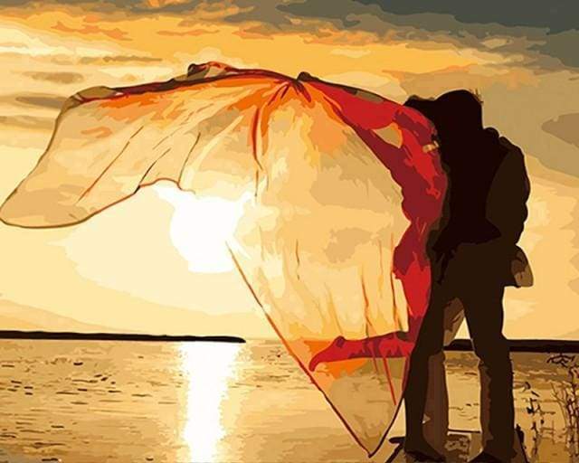 paint by numbers | Romantic Love near the seaside | easy landscapes romance | FiguredArt