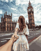 Load image into Gallery viewer, paint by numbers | Romantic Stroll London | cities intermediate | FiguredArt