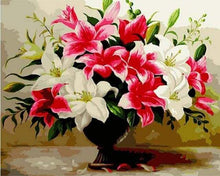 Load image into Gallery viewer, paint by numbers | Roses and white lilies | easy flowers | FiguredArt